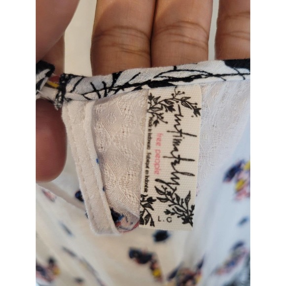 Free People Double Floral Print Swing Tank Size Large - Picture 3 of 5